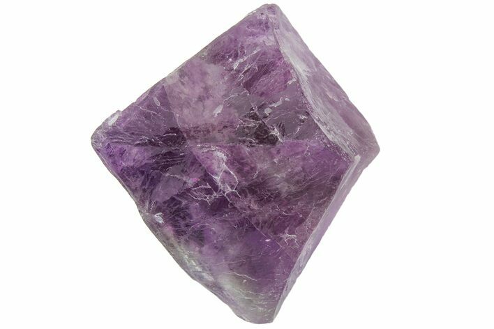 Purple and Green Banded Fluorite Octahedron - China #164577